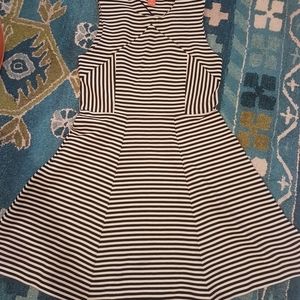 Joe Fresh black and White stripe cocktail dress